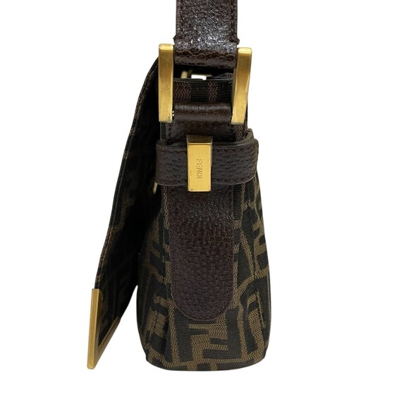 Fendi Zucca canvas Mamma Baguette shoulder bag brown - Picture 4 of 6